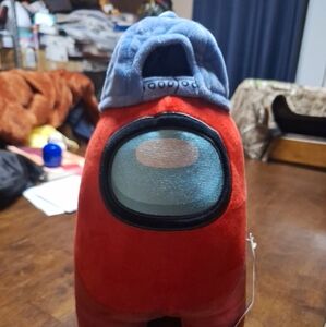 COPY - Among Us Crewmate Plush Buddies 12" H Stuffed Animal Red Hat Baseball Cap